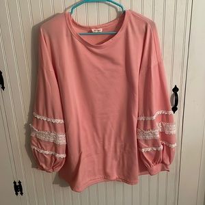 Balloon sleeve detailed sweatshirt